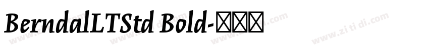 BerndalLTStd Bold字体转换